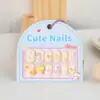 Parches Autoadhesivos para Uñas de Niños de Dibujos Animados Lindos, Uñas Postizas, Parches para Uñas Usables, Parches para Uñas Terminados con Accesorios, Parches para Uñas DIY