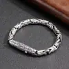 Pulseira de Corrente Masculina Yuhong Elegante e Estilosa com Padrão Vajra, Look Vintage Hip-Hop Tendência para Homens