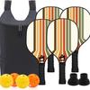 Juego de Raquetas de Pickleball, Suministro Directo de Amazon, Madera de Álamo de Nueve Capas, Pickleball para Deportes al Aire Libre, Madera Maciza de Pluma, Éxito de Ventas Transfronterizo