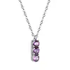 Joyería Transfronteriza Europea y Americana Collar con Incrustaciones de Diamantes de Acero Inoxidable Moda de Lujo Ligero Versátil Colgante Redondo de Diamante Cadena para Suéter Venta Directa del Fabricante