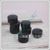 10g Todo Negro Prueba Redonda Botella de Primer Portátil para Viaje Botella Redonda Ungüento Negro Caja Redonda Mascarilla Facial Botella de Burbujas