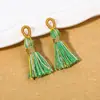 Pingente de Borla Mini Estilo Tibetano Dourado 4cm Acessórios para Joias DIY Materiais para Enfeite Pendurado de Borla Venda por Atacado