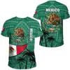 Comércio Exterior Transfronteiriço Mais Vendido Camisa do México Estampa Digital 3D Malha Respirável Camiseta Masculina de Manga Curta Atacado do Fabricante