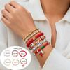 Pulsera Nueva de Navidad 2024 Pulsera con Colgante de Copo de Nieve Árbol de Navidad Pulsera de Cuentas de Cerámica Suave