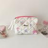 Bolsa Cosmética com Estampa de Borboleta Personalizada, Bolsa de Higiene Portátil de Aparência Sofisticada, Etiqueta de Tecido Substituível e Cartão para Pendurar, Bolsa de Papelaria para Estudantes