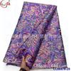 Tecido Jacquard Antigo Brocado com Bordado Dupla Face de Fio Dourado e Prateado Tecido de Renda Brocado Africano