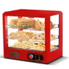 Gabinete de Calentamiento y Mantenimiento de Temperatura Constante 48/36V Vitrina Comercial de Escritorio Máquina Calentadora Carrito Móvil para Puestos Exteriores Caja Calentadora a Batería