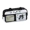 Estuche Musical de Gato con Notas Dobles y Estrellas, Estuche Ita Bag de Alto Valor con Orejas de Gato y Estrellas con Ventana Transparente para Mostrar Tarjetas Pequeñas, Gran Capacidad