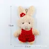 Boneca Coelho de Pelúcia Crochê Feita à Mão Fofa Corrente de Celular Bolsa Charme Item Quente Coreano 2025 Fonte Original da Fábrica