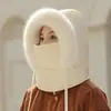 Chapéu Lei Feng Espesso para Mulheres, Chapéu Térmico de Pelúcia à Prova de Vento para Outono e Inverno para Ciclismo e Patinetes Elétricos, Chapéu de Algodão Masculino