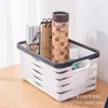Nueva Cesta de Almacenamiento de Plástico Calado Rústico al por Mayor Almacenamiento de Escritorio Caja de Almacenamiento de Bocadillos de Cocina Cesta de Baño para Baño