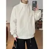 Chaqueta casual funcional deconstruida para hombre, chaqueta deportiva de otoño para exteriores a prueba de tres elementos con cuello alto, cortavientos moderno de corte holgado