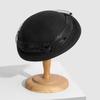 Sombrero de nuevo estilo Hua Qiao para mujer, boina de otoño e invierno, gorra de pintor para mujer, bombín pequeño de lana retro británico para banquete