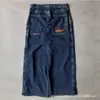 JeansJnco Y2K Personalizado para E-commerce Transfronteiriço, Modelo Largo com Bordado Vintage, Estilo Streetwear Hip-Hop, Calça Masculina de Perna Larga Harajuku