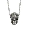 Collar de calavera europeo y americano personalizado para hombres y mujeres, colgante retro de acero de titanio, adornos, moderno, hip hop, venta al por mayor