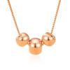Collar de plata de ley S925 con pequeñas bolas transfronterizas europeas y americanas, venta al por mayor, cadena de clavícula de cuentas redondas vintage para mujer, diseño de gran sentido