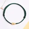 Pulsera de Cuerda Roja Feliz Año Nuevo Dorada Año del Zodiaco Pulsera Trenzada para Pareja para Atraer Riqueza y Buena Suerte Joyería, Alegría y Paz