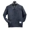 Sudadera con Teñido Cruzado de Flores Oscuras para Hombre Otoño Invierno Nuevo Estilo Tendencia Versátil Holgada Cuello Redondo Casual Manga Larga Camiseta para Hombre