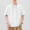 Ropa para Hombre Fengshe/Camiseta de Color Sólido 260g, Manga Larga/Manga Corta, Tejido Funcional, Corte Holgado, Versátil, Cuello Redondo, Camiseta de Manga Tres Cuartos