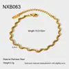 Set de Collar y Pulsera con Forma de Serpiente Ondulada Minimalista Ins Europeo y Americano, Acero Inoxidable Chapado en Oro de 18 Quilates, Joyería con Diseño Curvo Personalizado