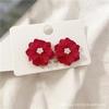 Pendientes retro de perlas francesas diseño femenino pendientes temperamento socialité 2025 nueva tendencia pendientes explosión venta al por mayor