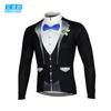 Roupa de Ciclismo para Exterior Manga Longa Masculina Primavera e Outono Respirável Secagem Rápida Traje Transferência de Padrão Top Roupa Esportiva Zls09 Liquidação