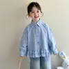 Camisa a Cuadros para Niña Primavera y Otoño 2025 Nueva Estilo Primaveral Infantil Camisa Floral Top de Primavera para Bebé Niña