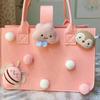 Bolsa de Fieltro de Dibujos Animados Gran Capacidad Bolsa de Compras Portátil Engrosada Bolsa de Mamá Regalo Bolso de Mano de Fieltro Lindo Dibujo Animado