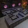 Estilo industrial bar Qingba música barbacoa tienda de té con leche tarjetero KTV sofá tema hotel tarjetero mesa de centro combinación