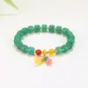 Populares en el comercio exterior, pulseras de cuentas hechas a mano para hombres y mujeres para aliviar la ansiedad, pulseras de la suerte del zodíaco de cristal natural europeas y americanas
