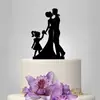 Novedad acrílico pareja beso tarjeta para pastel de boda inserción niña pequeña inserción tarjeta para pastel decoraciones para pastel de casa