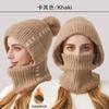 Gorro de punto para niños, otoño e invierno, nuevo gorro de lana, bufanda, gorro de lana, gorro cálido con forro polar y borde cruzado.