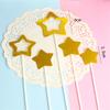 Decoração de bolo de aniversário estilo ins cartão de confeitaria online vermelho oco estrela de cinco pontas cartão fabricantes fornecimento direto cartão para bolo