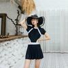 2026 Moda Nova Roupa de Banho Peça Única Estilo Saia Manga Curta Slim Fit Conservadora para Resort de Águas Termais [Dropshipping]
