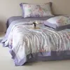 Productos Premium Xiangling Estilo Lujo Ligero Floral de Alta Gama Tencel Estampado Digital Verano Colcha Delgada Lavable a Máquina Colcha de Aire Acondicionado