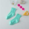 Meias Infantis com Bordas Franzidas, Algodão Penteado, Meias Curtas Lisas para Bebê, Meias para Meninas no Atacado, Meias de Renda Coloridas como Doces, Estilo de Verão Fininho