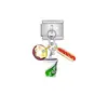 Nuevo producto transfronterizo 2026: Accesorios decorativos modulares de ajuste a presión tipo snap-fit de limón y lenguado robot, lote mixto