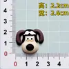 Acessórios de Cachorro de Desenho Animado em Borracha Macia de PVC Acessórios para Capa de Celular de Silicone DIY Decorações para Sapato Clog Adesivos para Decoração de Capa de iPad