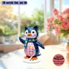 Impresión Plana Transfronteriza 2D Plano Rotación de 360 Grados Escena de Nieve Casa de Pingüinos Decoración de Escritorio Interior y Exterior Festival