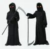 Halloween demônio morte Roupão olho vermelho Fantasia de Morte horror mensageiro sombrio fantasma cosplay fantasia de brincar