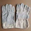 Luvas de Couro Genuíno Tecido Branco Meio Couro Soldagem Pacote Completo Manuseio de Soldador Proteção Industrial do Trabalhador Trabalhador Meio Forro de Couro Absorvente de Suor