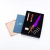 Set de pluma de inmersión de pluma retro estilo europeo, pluma de pluma de color sólido, plumín reemplazable, regalo creativo para las fiestas