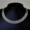 Transfronterizo Europa y Estados Unidos 14 mm costura de diamante diamante aleación collar para hombre alto sentido estilo hip-hop rap cadena cubana