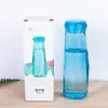 Vaso de Agua Transparente de Vidrio Diamante Vaso de Agua Portátil para Estudiantes con Tapa Vaso de Mano Colorido para Deportes al Aire Libre Poligonal