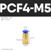 Conector Neumático de Aire de Enchufe Rápido PCF con Rosca Interna Conector Rápido de Paso Recto Cobre Acero Inoxidable PCF4-M5/6-01/8-02