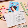Set de papelería Creativo Gato Negro Manzana, Combo de Cuaderno de Espiral de Alto Valor y Bolígrafo Retráctil, Regalo de Recompensa para Estudiantes al por Mayor