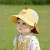 Sombreros para Niños Primavera y Verano Transpirables Delgados Sombreros de Protección Solar para Niños y Niñas Lindos de Dibujos Animados Sombreros de Sol para Exteriores Sombreros de Pescador