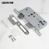 Corpo de fechadura de língua dupla padrão europeu de aço inoxidável 304 personalizado 7255 corpo de fechadura de porta à prova de fogo corpo de fechadura de porta de hospital porta de quarto interno
