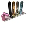 Botella dispensadora de cápsulas H de metal Botella portátil de aromaterapia para aceites esenciales Botella vacía mini multicolor para viajes Contenedor de aceite esencial para llevar