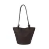 Bolso tote grande de estilo coreano de moda transfronterizo, bolso de hombro retro casual para el día a día, bolso tejido elegante versátil de moda